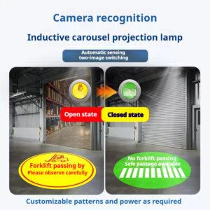 Motion-Activated Warning Pattern Projector
