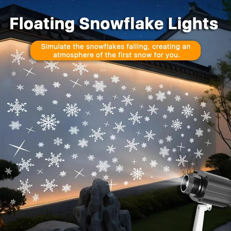 Snow – falling Christmas lights