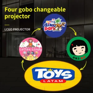 Projection Light with 4 Replaceable Gobos
