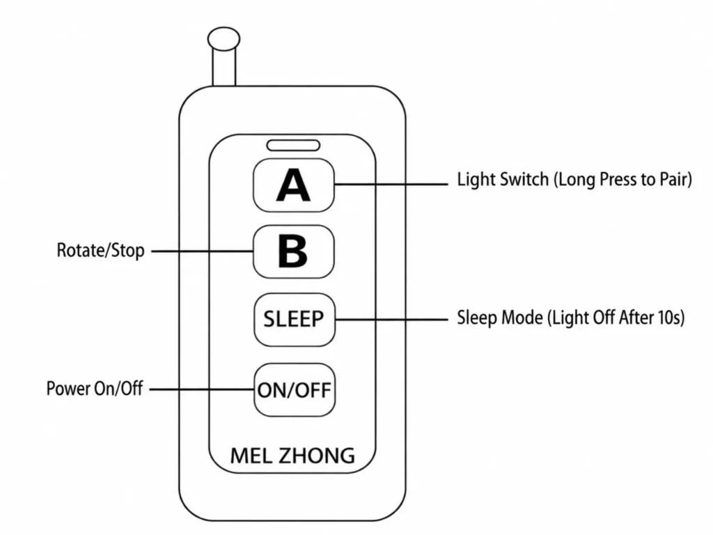 Remote-controlled projection light 1