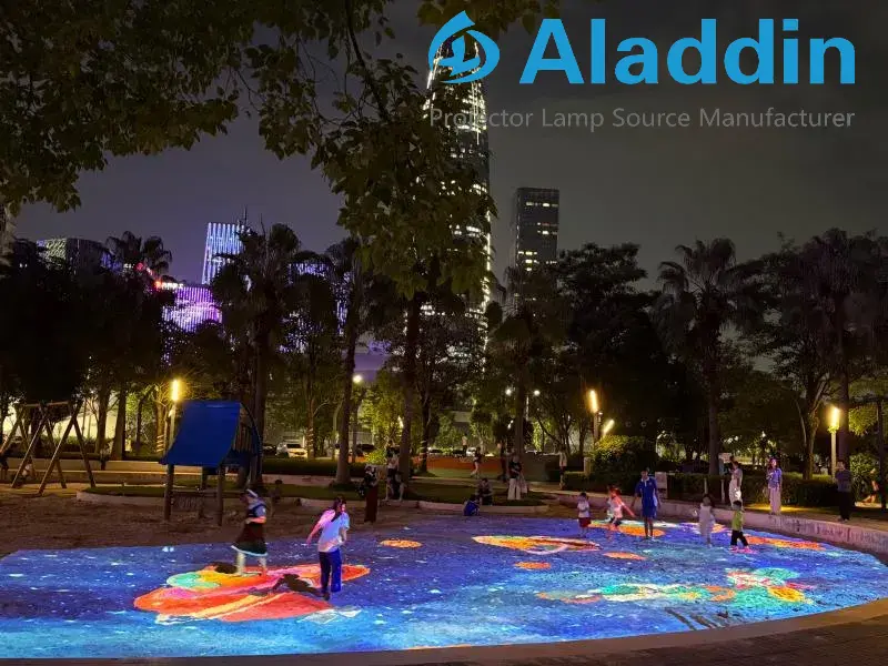 Interactive Projection Lighting Inspired by Shenzhen Talent Park